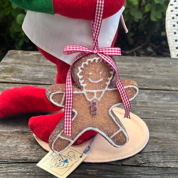 Vintage 1994 Annalee Santa Chef Hat Pie #5632 18" Tags Gingerbread Man - Picture 7 of 13